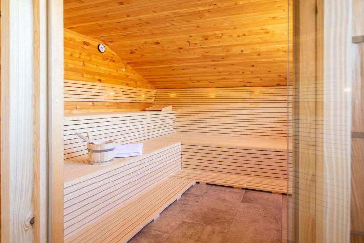 Einblick in die Sauna des Wellnesshotels